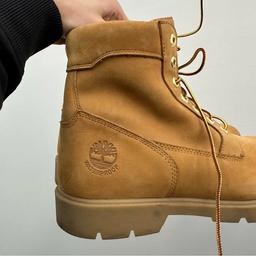 ⛔️SOLD⛔️Timberland Basic 6 Inch Waterproof Boots in Wheat Beige Nubuck Leath - Picture 8 of 9